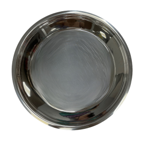 מגש סטנסטיל עגול גדול- Large Stainless steel round tray